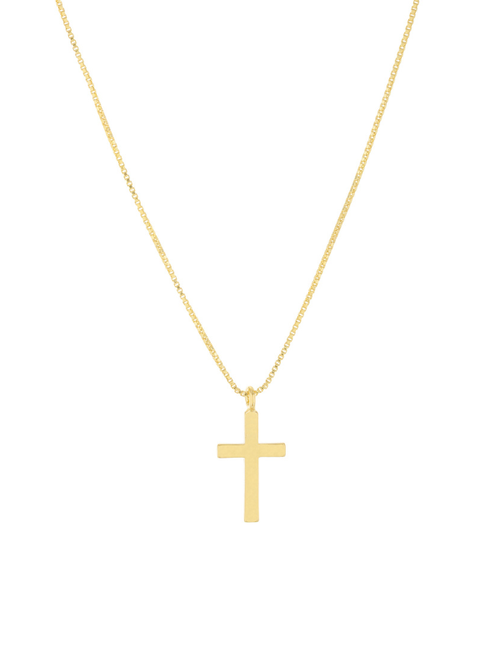 LB Mint Solid Cross Necklace