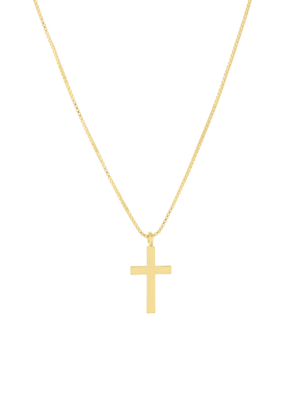 LB Mint Solid Cross Necklace