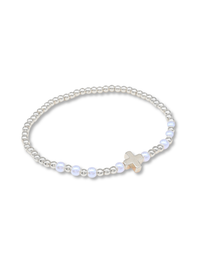 LB Mint Pearl Cross Bracelet