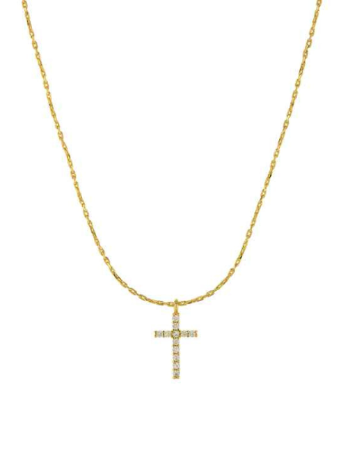 LB Mint Cross Necklace