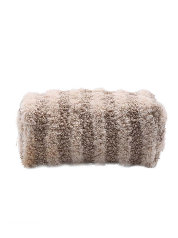 The LB Mint Sherpa Cosmetic Bag - Tan