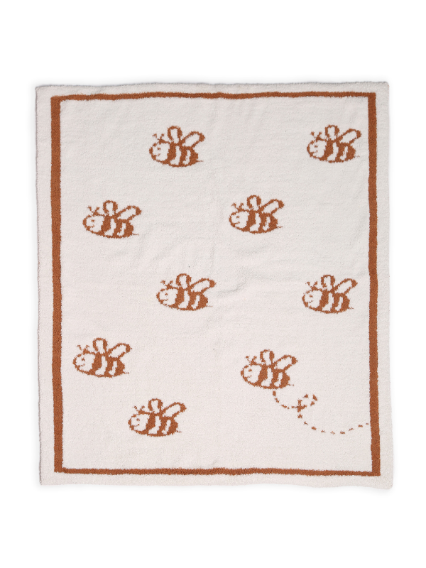 Mini Mint Bee Blanket