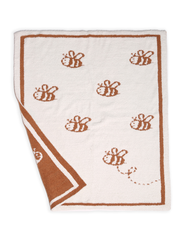 Mini Mint Bee Blanket