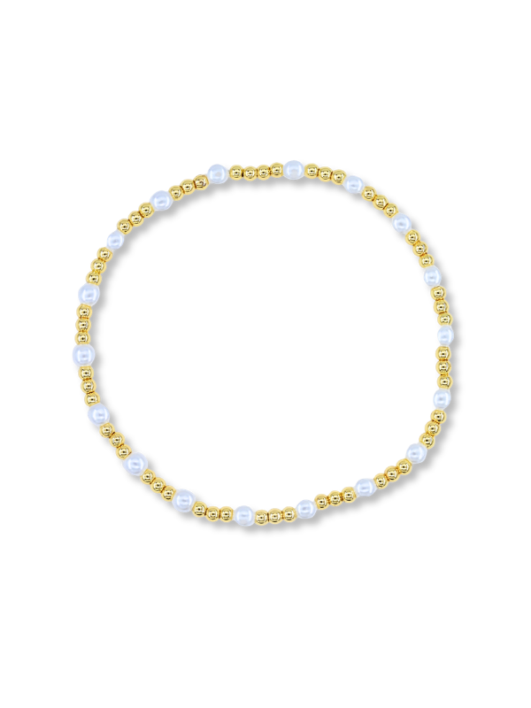 The LB Mint Pearl Beaded Bracelet
