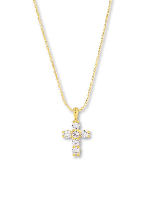 LB Mint Dainty Cross Necklace