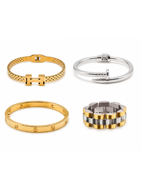 Modern Mixed Metal 4-Piece Set