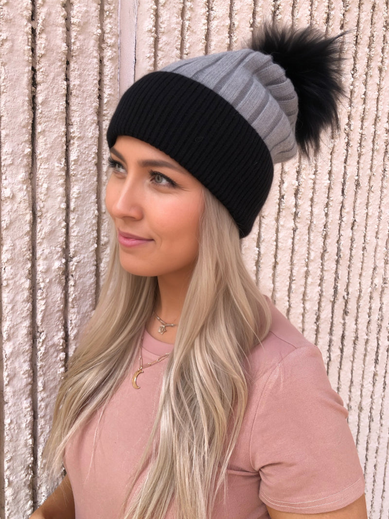 The Olivia Fur Pom Hat