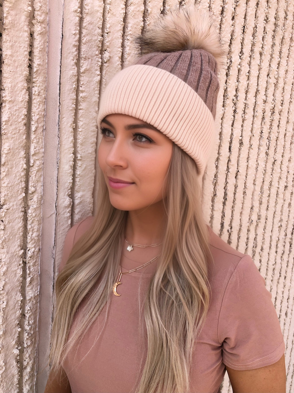 The Olivia Fur Pom Hat