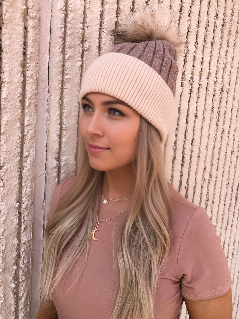 The Olivia Fur Pom Hat