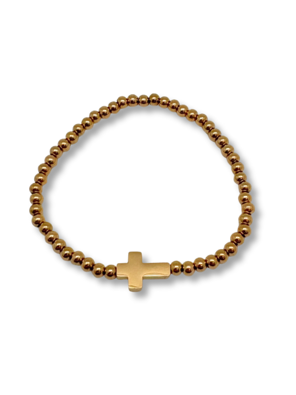 LB Mint Sidways Cross Bracelet