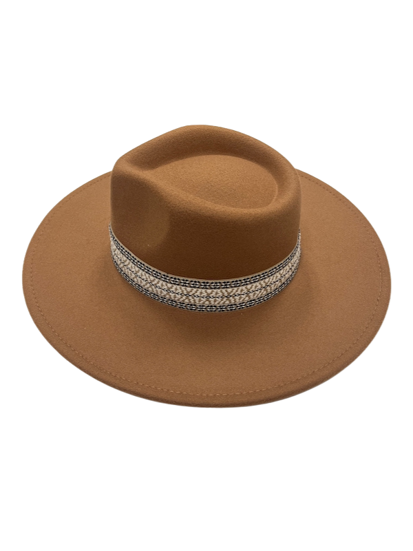 The Kacey Flat Brim Hat - Tan
