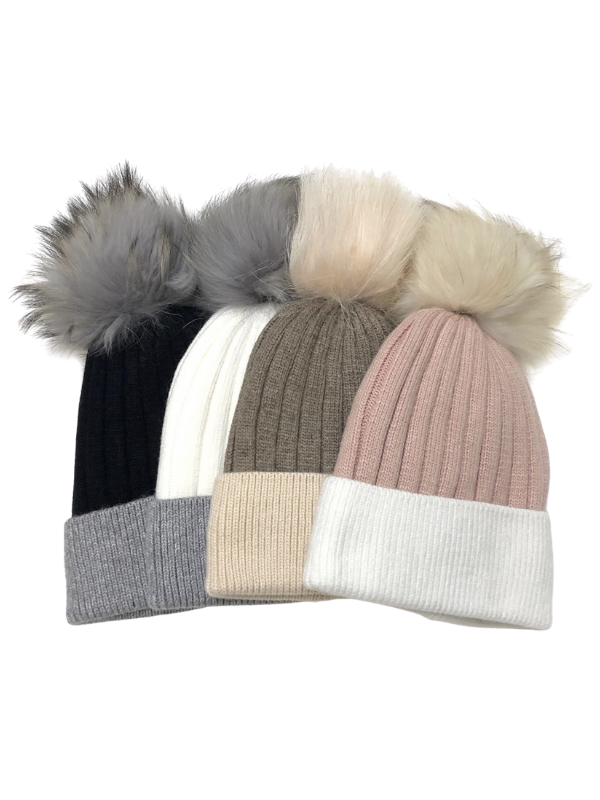 The Olivia Fur Pom Hat
