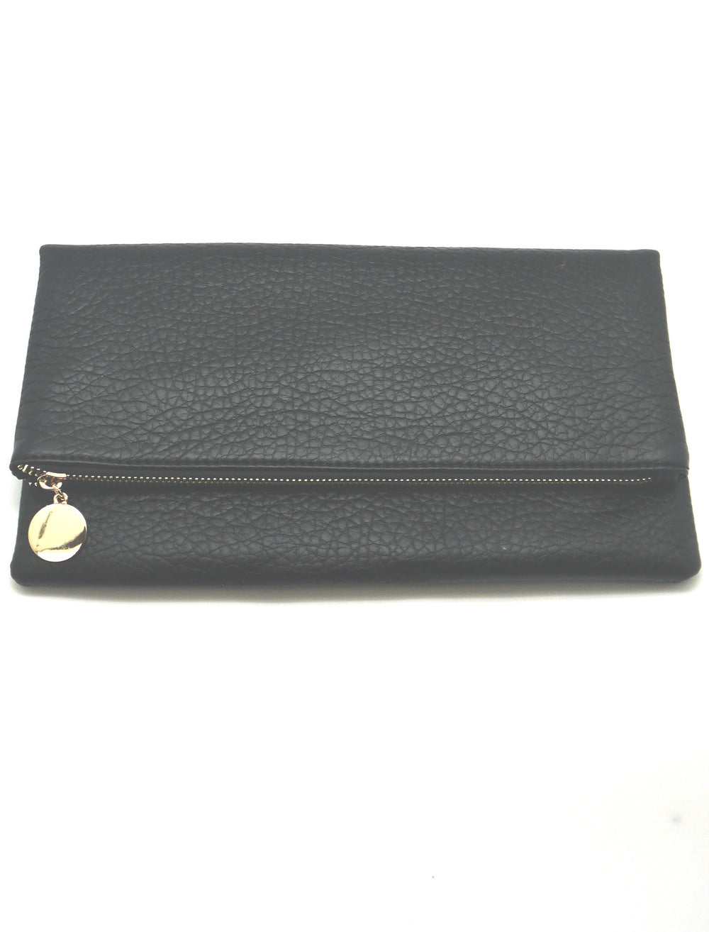 Clare V Black Pebbled Leather Clutch